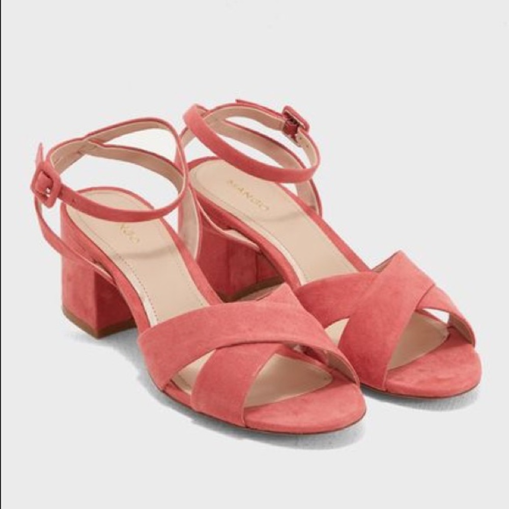 Mango Pink Sandra Sandals Size 8.5